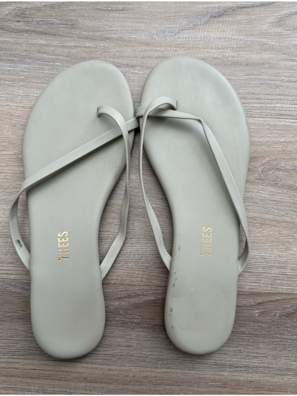 TKEES Riley Vegan Sandal Grey Size 8